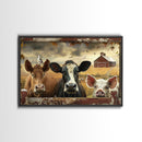 Cute Farmhouse Animal Print, Window Art, Wall Art, Home Decor, Wall Decor, Cute Farmhouse Kitsch Living Room Art