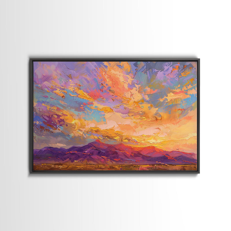 Arizona Desert Framed Art, Canvas Print, Canvas Art, Vintage Desert Decor, Pop Art, Mid Century Modern Style Home Decor, Wall Art