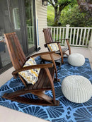 Whiskey & Wine Barrel Stave Lounge Chair Pair — Solid Oak, Hidden Storage