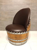 Whiskey & Wine Barrel Hoop Table Set — 2 Chairs, Black Edition