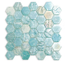 Aqua 12x12 Matte Hexagon Glass Mosaic Tile (10 pack, 9.6 sq ft/case) - Sample