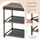 2-Drawer Nightstand with Removable Fabric Bins and Pull Handles Set of 2-Black by LJGDeals