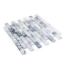 White 12x12 Matte Brick Glass Mosaic Tile (10 pack, 9.5 sq ft/case) - Sample
