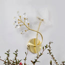 GobekUsa 2-Headed Gold Wall Mounted Sconce: Simple Branch Design with Faceted Crystal Lamp Shades (Left/Right)