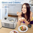 2 in 1 Ice Cream Machine for Gelato Yogurt Sorbet IC3915SY by Kismile