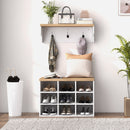 Walker Edison | Entryway 2-in-1 Coat Rack and Shoe Bench Set