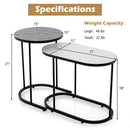2-in-1 Design Faux Marble Top Tea Table by LJGDeals