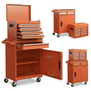 2-in-1 Tool Chest and Cabinet with 5 Sliding Drawers-Black by LJGDeals