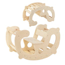 2-in-1 Rocking Horse Arch for Kids Montessori Climbing Toys with Arch Climber by LJGDeals