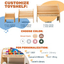 Wooden Montessori Bookshelf Natural