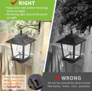2 Pack SmartYard Solar Wall Hanging Lanterns with Replaceable Bulb, 4 Solar Panels,Anti-Rust