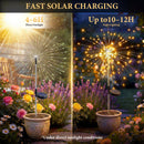 2 Pack Solar Garden Firework Lights Solar Powered String Light with 2 Lighting Modes Twinkling and Steady