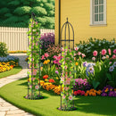 2-Pack Garden Obelisk Trellis for Climbing Plants-Black by LJGDeals