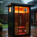 Thermora Lugano 2-Person Outdoor Full-Spectrum Infrared Sauna With Aluminum Alloy Exterior & WiFi (SAK14973) by SAKSBY WHOLESALE