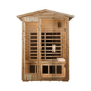 Luxury 2-Person Outdoor Low EMF Hemlock Infrared Sauna With Bluetooth And Chromotherapy Light (SAK97318)