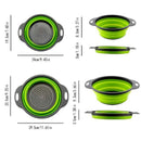 2-Piece Set: Circular Blue Suit Foldable Silicone Kitchen Drop Funnel