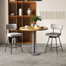 25 Inch 2-Piece Modern Upholstered Bar Stools with Back and Footrests by LJGDeals
