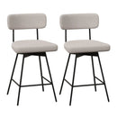 25 Inch 2-Piece Modern Upholstered Bar Stools with Back and Footrests by LJGDeals