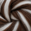 Yin Yang Corriedale Cross Combed Wool Top – Natural Brown and Ecru Blend (8 oz)