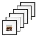 Square Black Set of 6