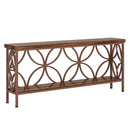 2-Tier Console Table, 70.9" Industrial Sofa Table Behind Couch