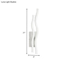 GobekUsa 2-Waving Acrylic Linear Sconce – LED Wall Lamp Fixture with Warm/White Light