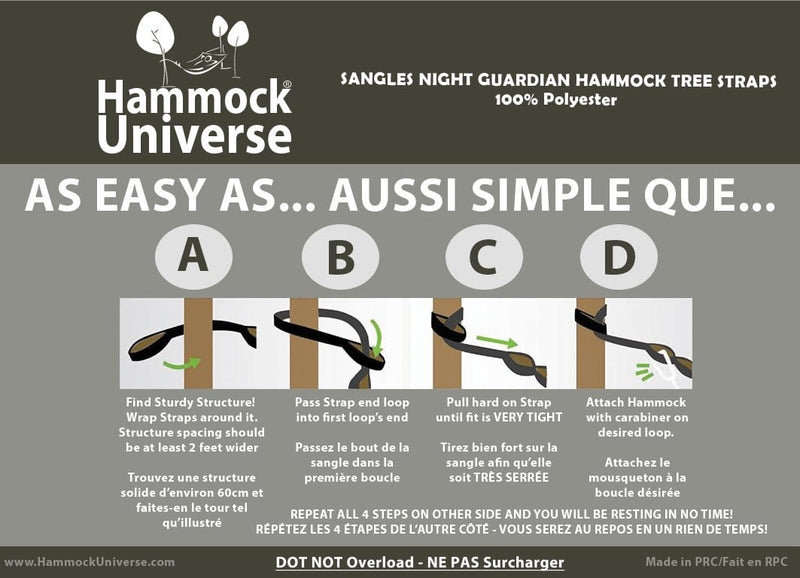 Hammock Tree Straps - 21 Multi-Loop Adjustment System