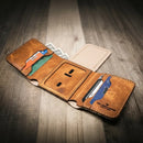 Badge Trifold Wallet by Bull Sheath Leather