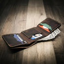 The Trinity Trifold Wallet by Bull Sheath Leather