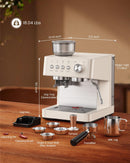 20 Bar Espresso Machines with Grinde CM8031 by Kismile