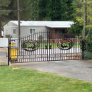 20x8 ft Steel Dual Swing Driveway Gate by Chery Industrial