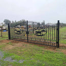 20x8 ft Steel Dual Swing Driveway Gate by Chery Industrial