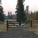 20 ft Farm Driveway Gate with Diagonal Tubes, Dual Swing