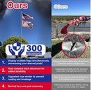 20 FT Flag Pole Heavy Duty Kit for Yard - Extra Thick Outdoor Flag Poles with 3x5 American Flag for Residential or Commercial