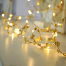 20 LED Golden Leaf Fairy Lights
