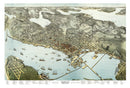Vintage Map of Seattle, Washington 1891