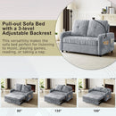 Modern Loveseat Pull Out Sofa Bed With Adjustable Backrest, Two Cup Holders, A Phone Holder, Three Charging Ports And Side Storage Pockets For Living Room by HouseOfZazla