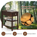 3-Tier Narrow End Table with Drawer and Storage Shelves by LJGDeals