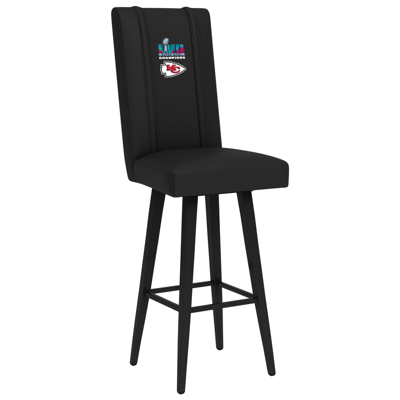 Kansas City Chiefs Super Bowl LVII Champions Logo Swivel Bar Stool 2000