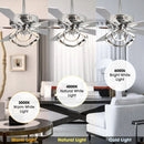 52" Zelda Modern DC Motor Downrod Mount Reversible Ceiling Fan With Remote Control
