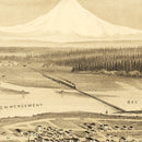 Vintage Map of Tacoma, Washington 1878