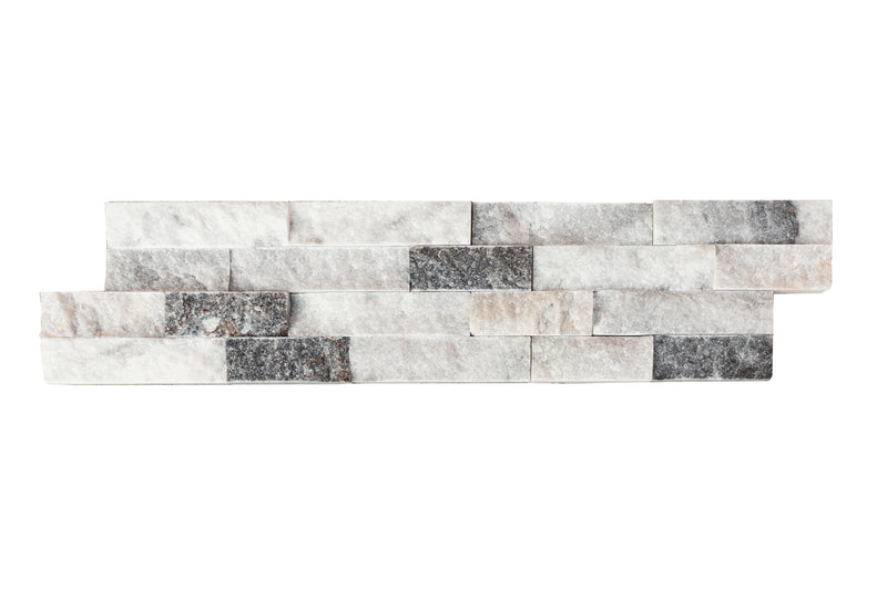 Harbor Gray Marble Stacked Stone Ledger Panel