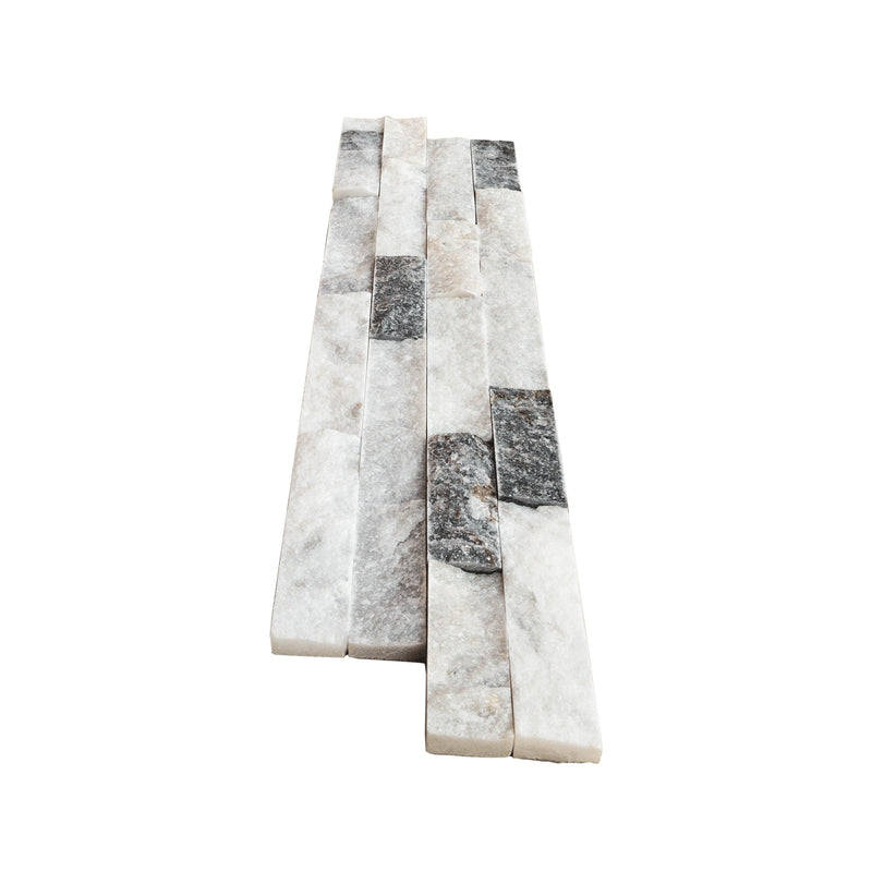 Harbor Gray Marble Stacked Stone Ledger Panel