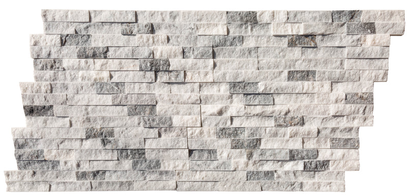 Harbor Gray Marble Stacked Stone Ledger Panel