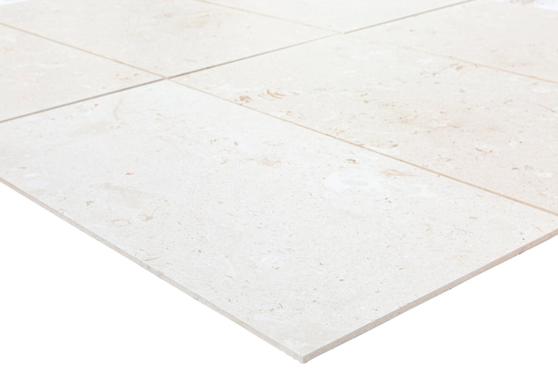 Myra White Limestone Tile Brushed 24"x48"