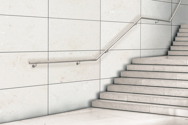 Myra White Limestone Floor Tile Brushed Matte Finish 24x48 Premium Turkish Natural
