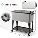 Portable Patio Cooler with Bottom Storage Shelf and Bottle Opener by DirectDeals