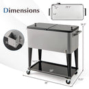 Portable Patio Cooler with Bottom Storage Shelf and Bottle Opener by LJGDeals
