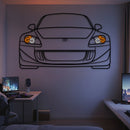 2004 S2000 Front View Metal Neon Car Wall Art -MTN0242