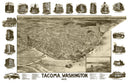 Vintage Map of Tacoma, Washington 1893